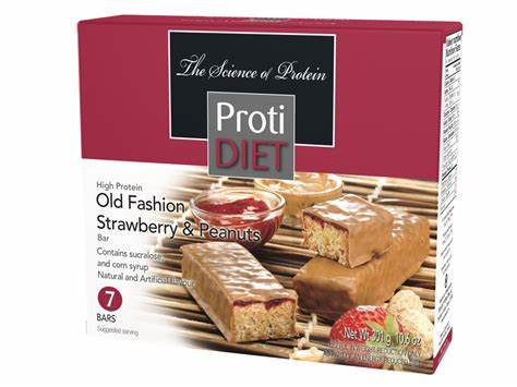 ProtiDiet Old Fashioned Strawberry and Peanuts Bar (1 Case)
