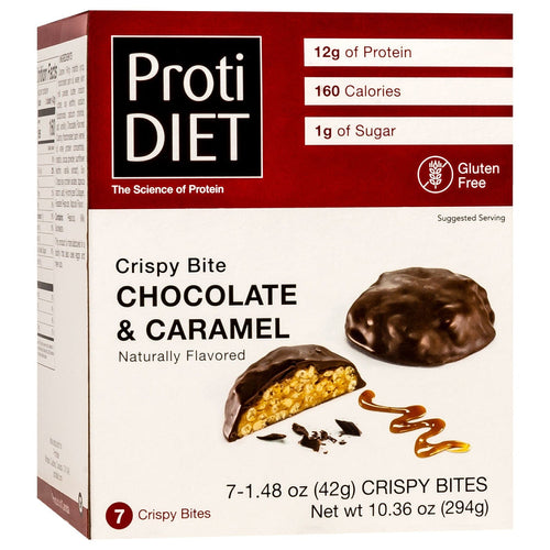 ProtiDiet Chocolate Caramel Crispy Bites (1 Case)